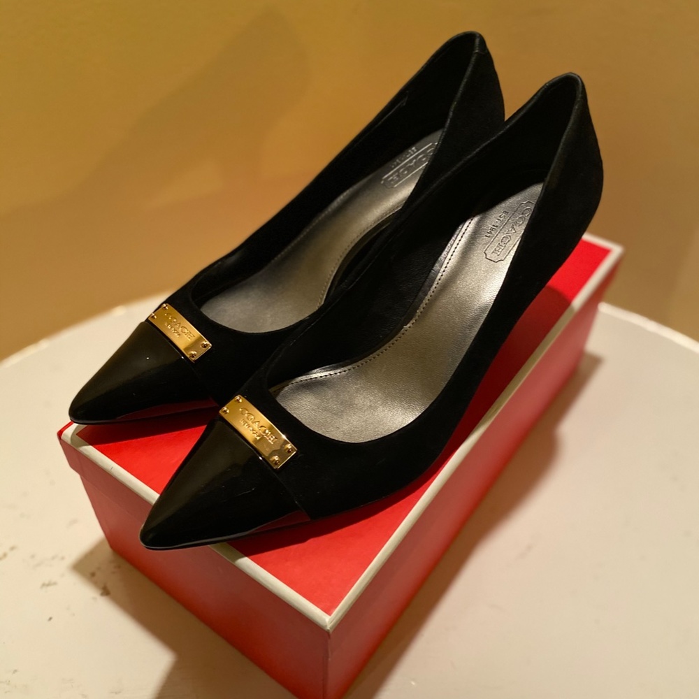 Coach Zan  Pointed Toe Heels Suede/Patent